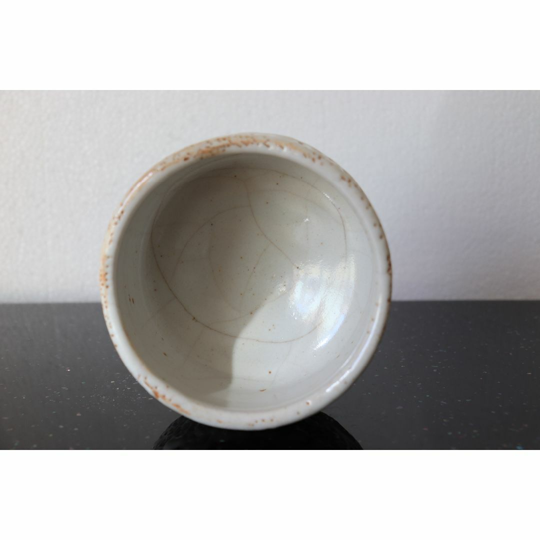 抹茶茶碗　志野焼　陶器　茶道具　在銘 エンタメ/ホビーの美術品/アンティーク(陶芸)の商品写真