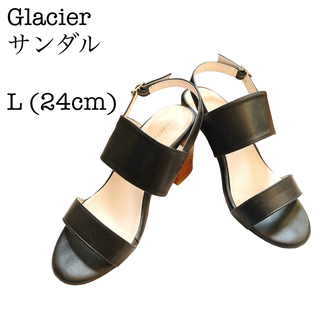 グラシア(GLACIER)の【即購入可】 ハイヒールサンダル(ブラック) 24.5cm 数回使用品(サンダル)