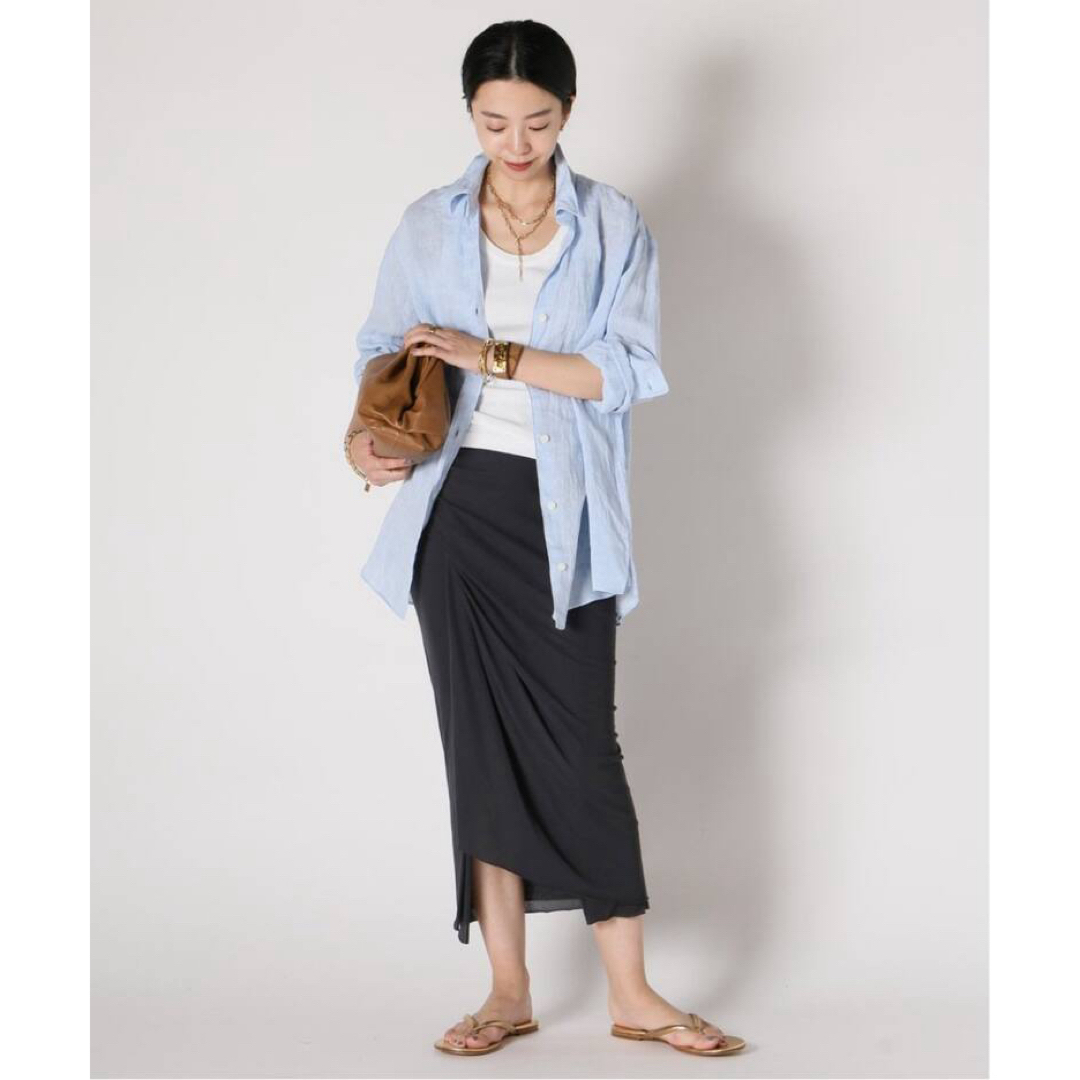 DEUXIEME CLASSE(ドゥーズィエムクラス)のMUSE de Deuxieme Classe *LINEN WASH シャツ レディースのトップス(シャツ/ブラウス(長袖/七分))の商品写真