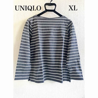 ユニクロ(UNIQLO)のUNIQLO ロングTシャツ　ボーダー　XL  レディース(Tシャツ(長袖/七分))