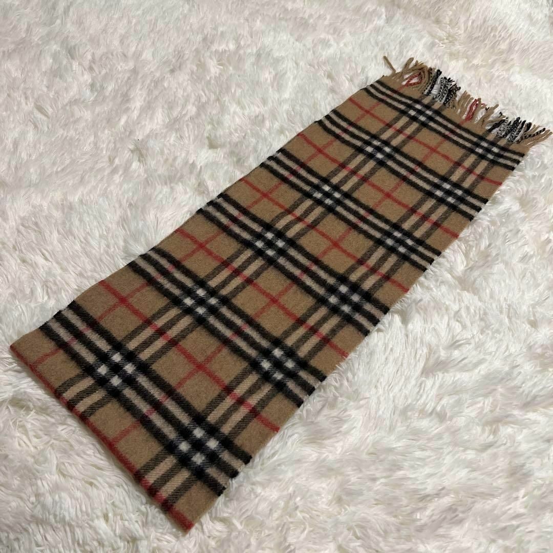 BURBERRY(バーバリー)の美品 Burberry バーバリー マフラー カシミヤ100% ノバチェック レディースのファッション小物(マフラー/ショール)の商品写真