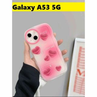 ギャラクシー(Galaxy)のGalaxy A53 5G★ウェーブ なみなみ ハート柄　可愛い Galaxy(Androidケース)