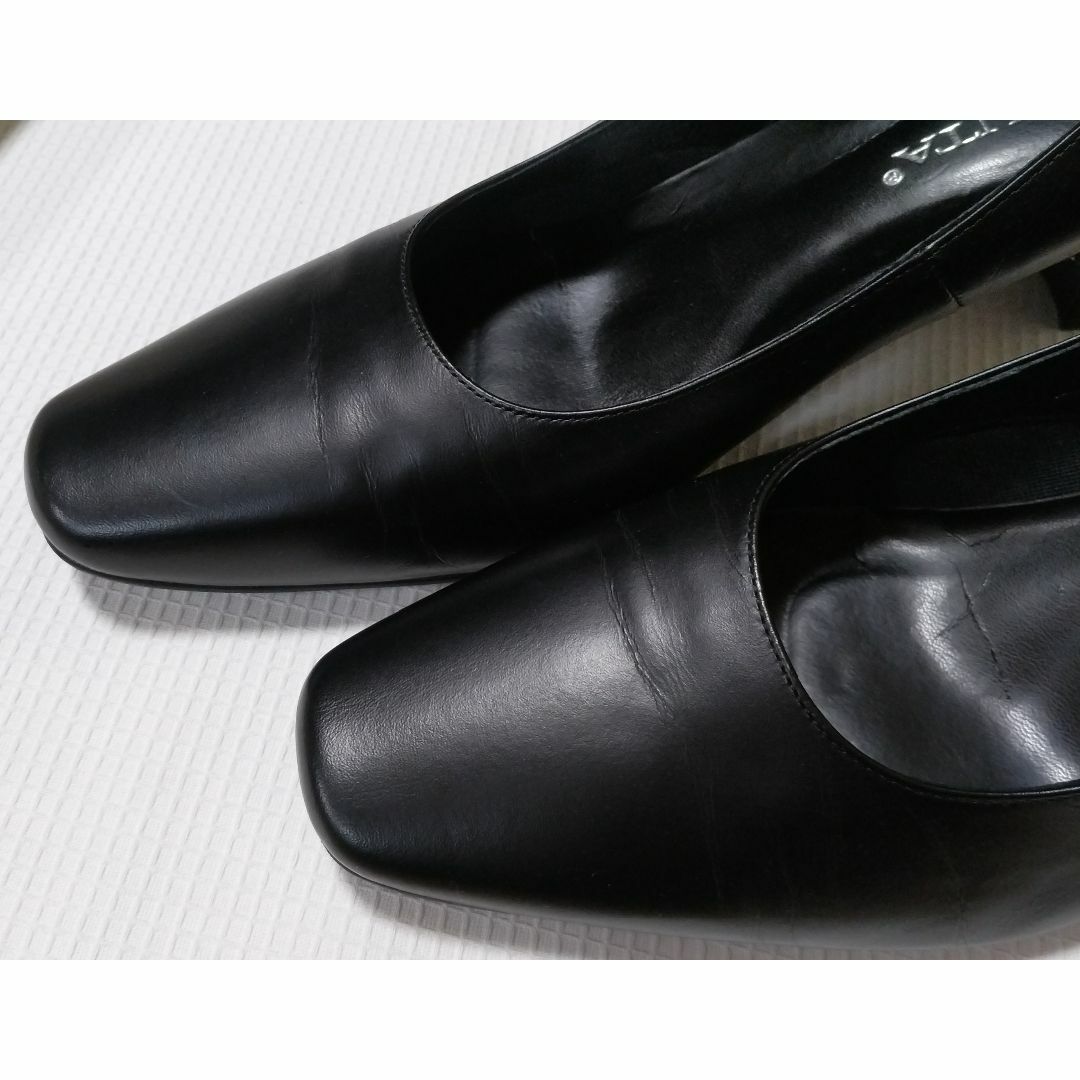 HARUTA(ハルタ)のハルタ HARUTA 黒パンプス レディース プレーンパンプス ブラック 本革  レディースの靴/シューズ(ハイヒール/パンプス)の商品写真