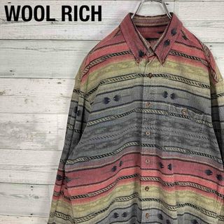 ウールリッチ(WOOLRICH)のwoolrich ウールリッチ ボーダー ヘビー シャモアクロスシャツ(シャツ)