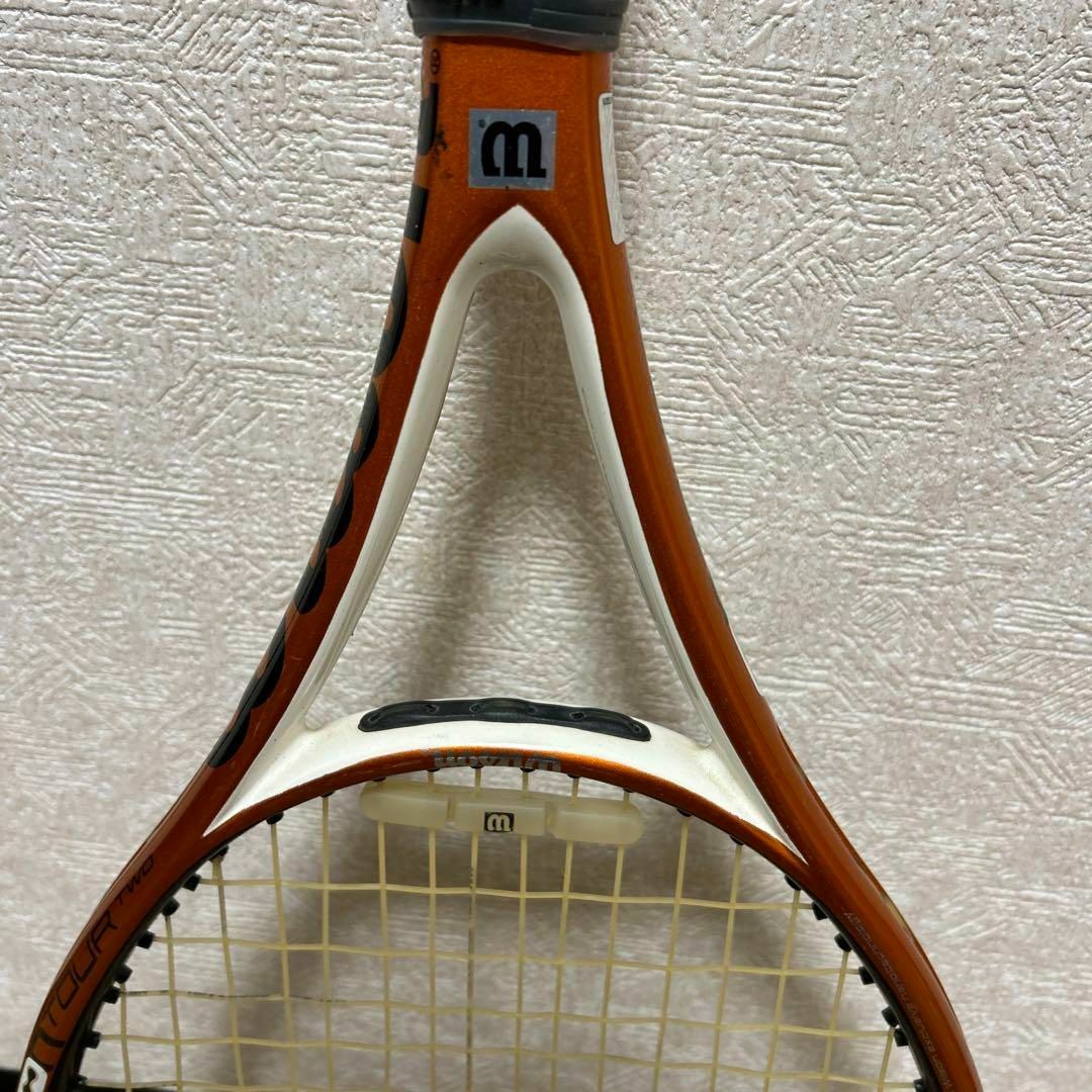 wilson(ウィルソン)のWILSON テニスラケット n TOUR-TWO オレンジ×ホワイト スポーツ/アウトドアのテニス(ラケット)の商品写真