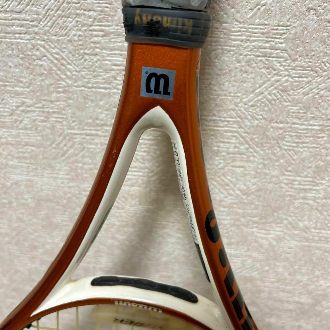 wilson(ウィルソン)のWILSON テニスラケット n TOUR-TWO オレンジ×ホワイト スポーツ/アウトドアのテニス(ラケット)の商品写真