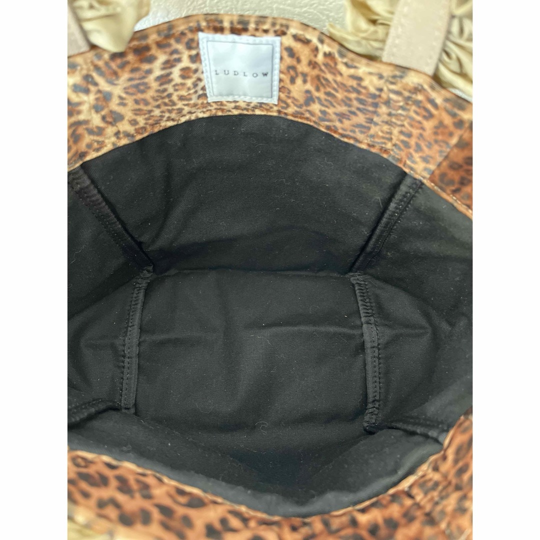 LUDLOW(ラドロー)の新品　ラドロー  グレープハンドル　豹柄　ベロア レディースのバッグ(ハンドバッグ)の商品写真