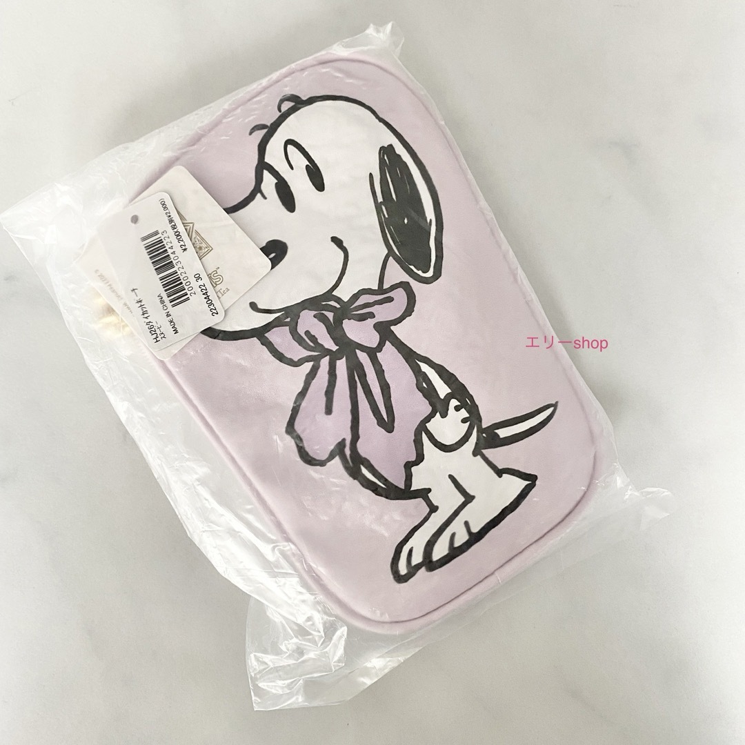 SNOOPY(スヌーピー)の新品未開封♡ アフタヌーンティー　スヌーピー　ダイカットポーチ　リボン　花柄 レディースのファッション小物(ポーチ)の商品写真