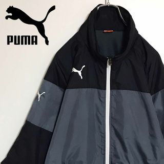 プーマ(PUMA)の【フード付き】プーマ　刺繍ロゴ入りナイロンジャケット　バイカラー　H691(ナイロンジャケット)