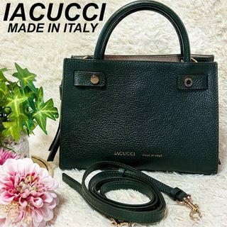 イアクッチ(IACUCCI)の美品　イアクッチ　ミニトート　2way バッグ　本革　イタリア製　ゴールド金具(ハンドバッグ)