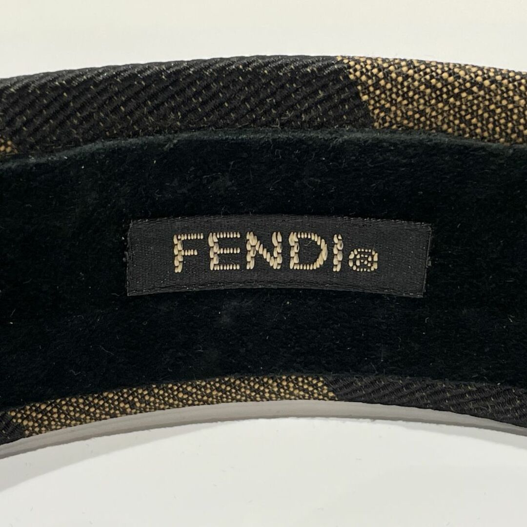 FENDI(フェンディ)のFENDI カチューシャ ペカン 太め ヴィンテージ キャンバス レディースのヘアアクセサリー(カチューシャ)の商品写真