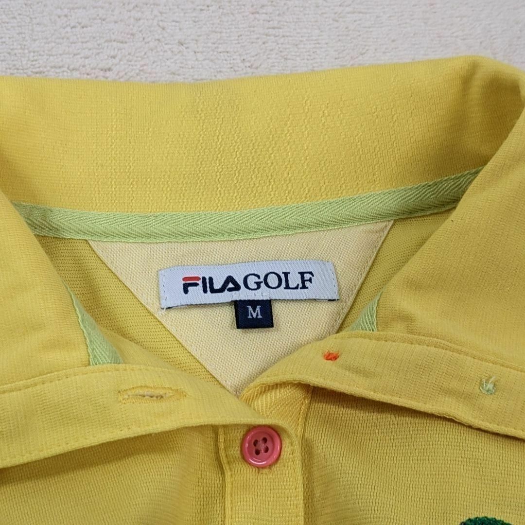 FILA(フィラ)の【FILA】ゴルフウェア　美品　半袖　ポロシャツ　イエロー　M　レディース スポーツ/アウトドアのゴルフ(ウエア)の商品写真