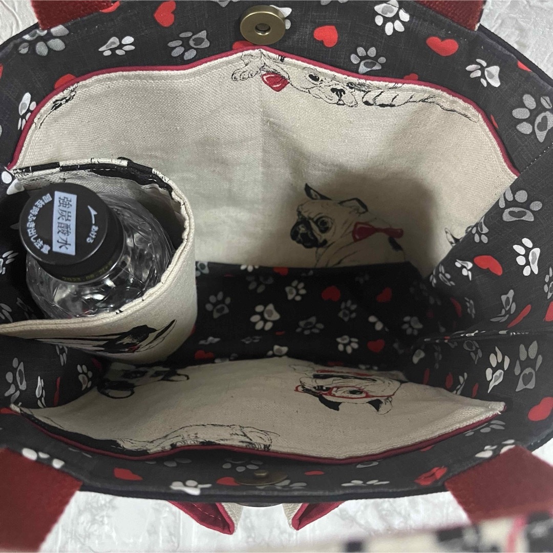【ハンドメイド】フレブルちゃん柄♡ポケット沢山お散歩バッグ ハンドメイドのペット(その他)の商品写真