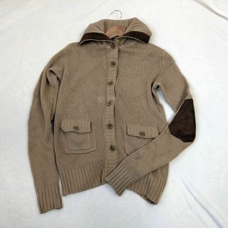 ラルフローレン(Ralph Lauren)の【ラルフローレン】ニット　カーディガン　羽織　アームパッチ　カシミヤ　ウール(カーディガン)