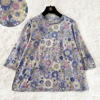 リバティ(LIBERTY.)のLIBERTY スモールスザンナ 花柄 カットソー XL(カットソー(長袖/七分))