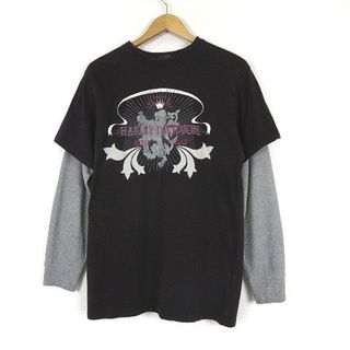 ハーレーダビッドソン(Harley Davidson)のハーレーダビッドソン Tシャツ フェイクレイヤード ロゴ ワッフル 長袖 S(Tシャツ/カットソー(七分/長袖))