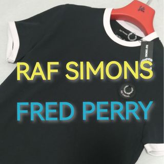 ラフシモンズ(RAF SIMONS)の★新品・コラボ商品★RAF SIMONS　FRED PERRY　黒　半袖　S　綿(Tシャツ/カットソー(半袖/袖なし))