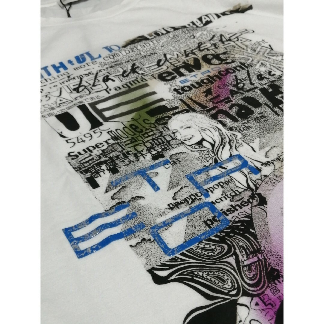 ETRO(エトロ)の★新品・メンズ★【ETRO　エトロ】半袖 Tシャツ　白　プリント　丸首　М メンズのトップス(Tシャツ/カットソー(半袖/袖なし))の商品写真