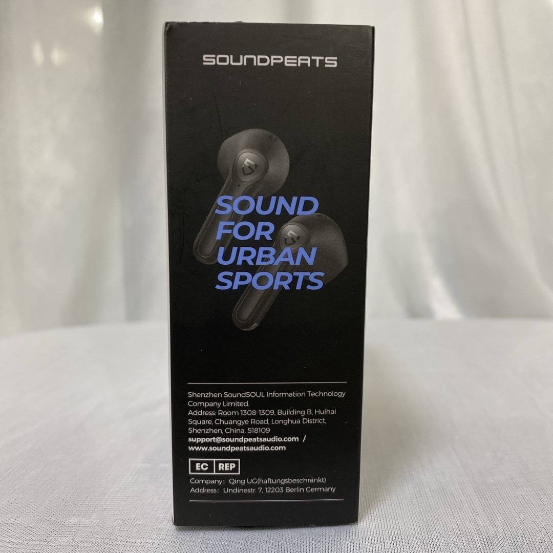 SOUNDPEATS(サウンドピーツ)のSoundPEATS ワイヤレスイヤホン AIR3 BLACK スマホ/家電/カメラのオーディオ機器(ヘッドフォン/イヤフォン)の商品写真
