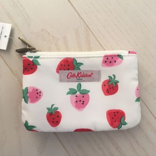 Cath Kidston - キャスキッドソン コインケース ストロベリー 小物入れ ポーチ ダブルポケット