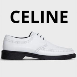 celine - 定価12万位 CELINEカーフレザー ホワイト クリーパーシューズ 新品展示品