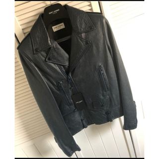 Saint Laurent - 定価60万位 希少！サンローラン L01 ブルーライダースジャケット 新品！