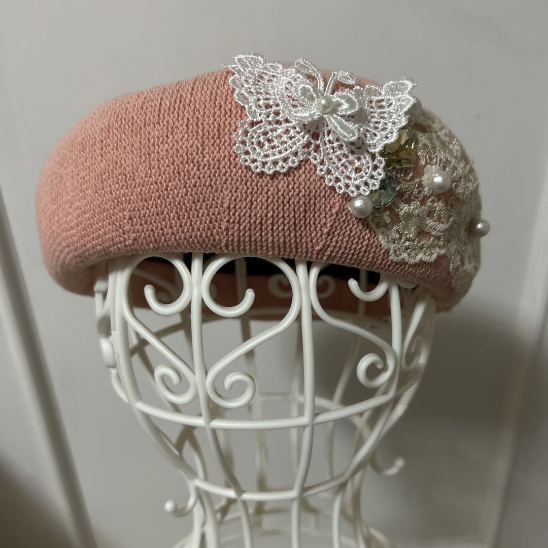 axes femme(アクシーズファム)の蝶レースベレー帽 レディースのファッション小物(その他)の商品写真