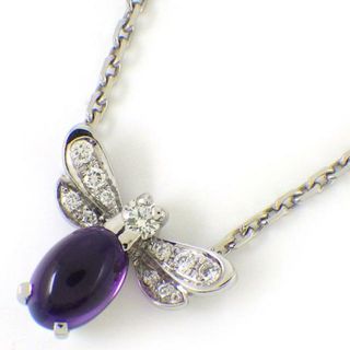 CHAUMET - ショーメ Chaumet ネックレス アトラップ モワ ハチ 蜂 ビー モチーフ カボションカット アメジスト ダイヤモンド K18WG 【中古】