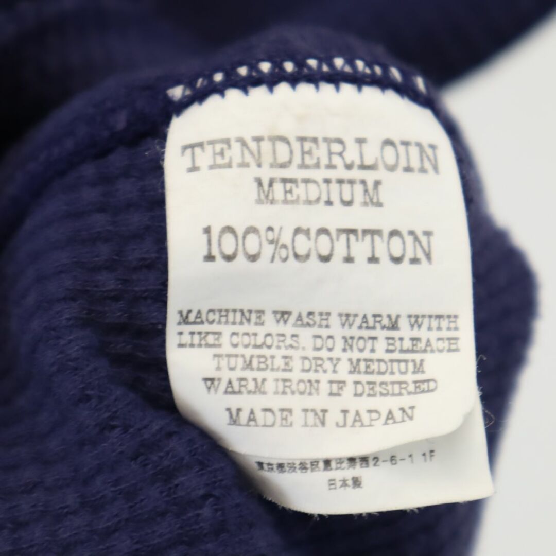 TENDERLOIN(テンダーロイン)のテンダーロイン 日本製 7分袖 ワッフル Tシャツ M ネイビー系 TENDERLOIN メンズ 古着 【240318】 メンズのトップス(Tシャツ/カットソー(七分/長袖))の商品写真