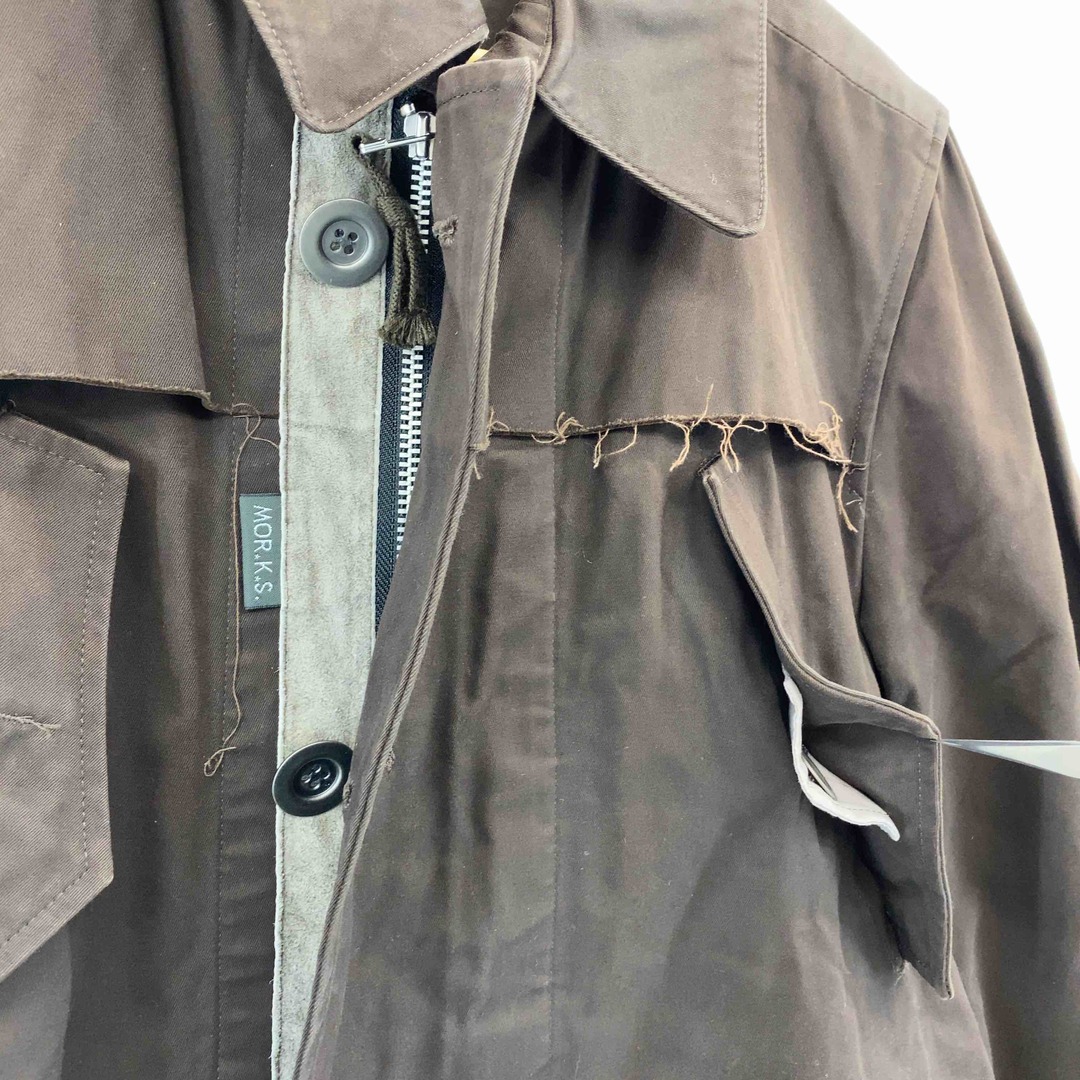 FranCist MOR.K.S. フランシストモークス メンズ ステンカラーコート ブラウン 綿 メンズのジャケット/アウター(ステンカラーコート)の商品写真