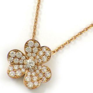 ヴァンクリーフアンドアーペル(Van Cleef & Arpels)のヴァンクリーフ＆アーペル Van Cleef & Arpels ネックレス フリヴォル スモールモデル SM フラワー フル パヴェ ダイヤモンド K18PG 【箱・保付き】 【中古】(ネックレス)