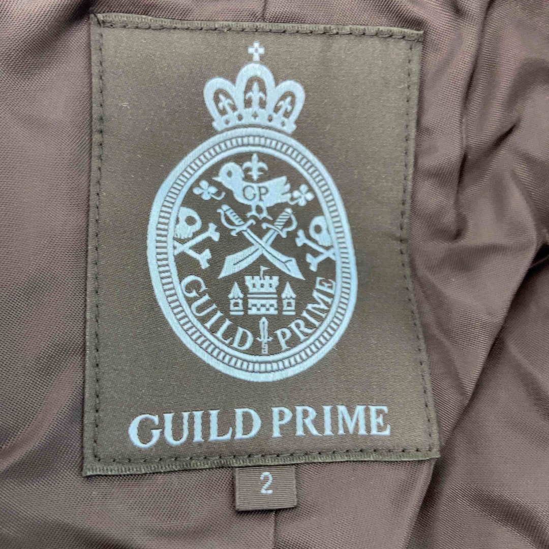 GUILD PRIME(ギルドプライム)のGUILD PRIME ギルドプライム メンズ テーラードジャケット グレー チェスターコート メンズのジャケット/アウター(チェスターコート)の商品写真