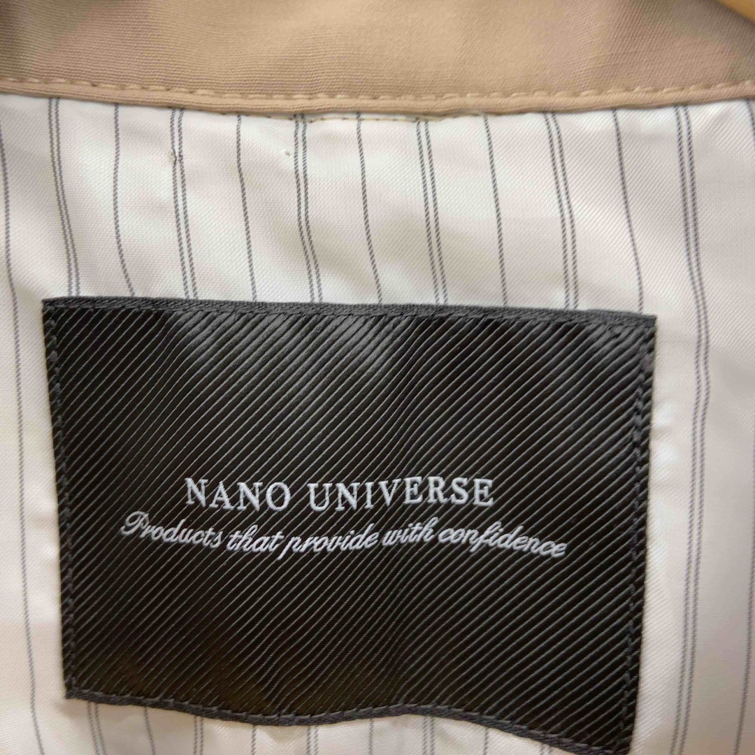 nano・universe(ナノユニバース)のnano universe ナノユニバース メンズ ステンカラーコート ベージュ フード取り外し メンズのジャケット/アウター(トレンチコート)の商品写真