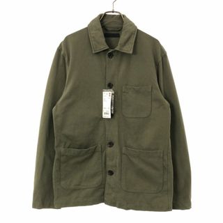 ユニクロ(UNIQLO)の未使用 ユニクロ ウォッシュジャージー 長袖 ワークジャケット S オリーブ UNIQLO メンズ 古着 【240318】(その他)