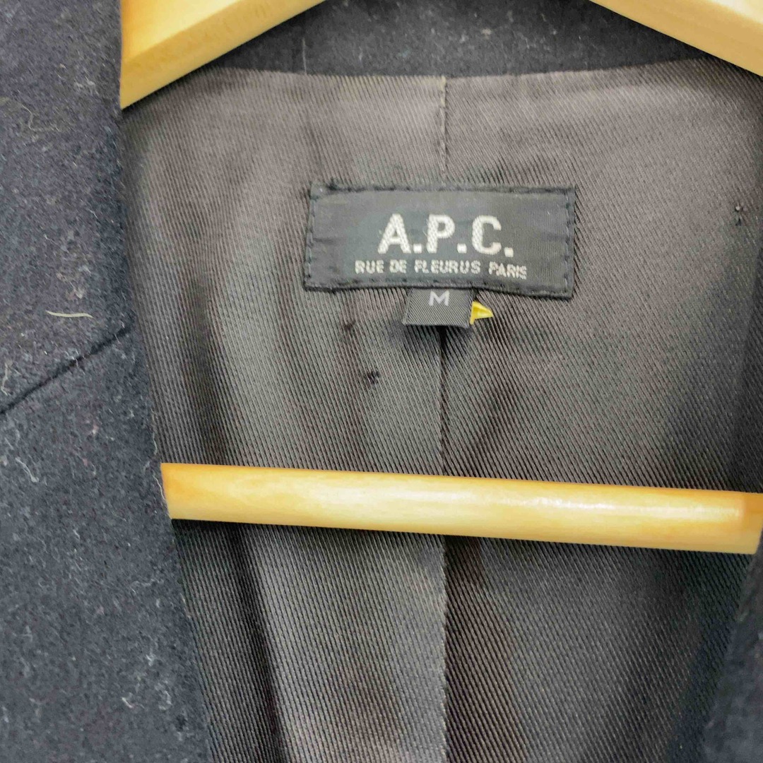 A.P.C(アーペーセー)のA.P.C. アーペーセー メンズ チェスターコート ブラック メンズのジャケット/アウター(チェスターコート)の商品写真