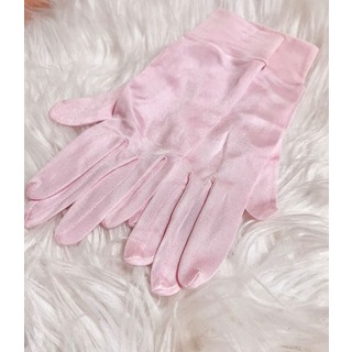 【もっと手に自信を】天然シルク　ハンドケア　ピンク　手袋　(ネイルケア)