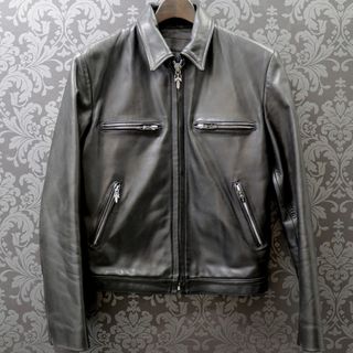 クロムハーツ(Chrome Hearts)のクロムハーツ【CHROMEHEARTS】【オールドモデル】フレアニー/ダガージップ/シングルライダースジャケット/Sサイズ【中古】112128-1(その他)