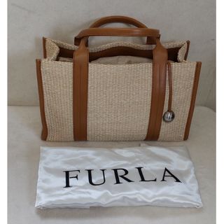 Furla - FURLA かご トートバッグ キャメル