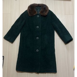 50's Real Fur Collar×Design Big Button(毛皮/ファーコート)