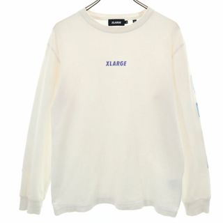 エクストララージ(XLARGE)のエクストララージ プリント 長袖 Tシャツ M ホワイト XLARGE ロンT メンズ 古着 【240318】(Tシャツ/カットソー(七分/長袖))