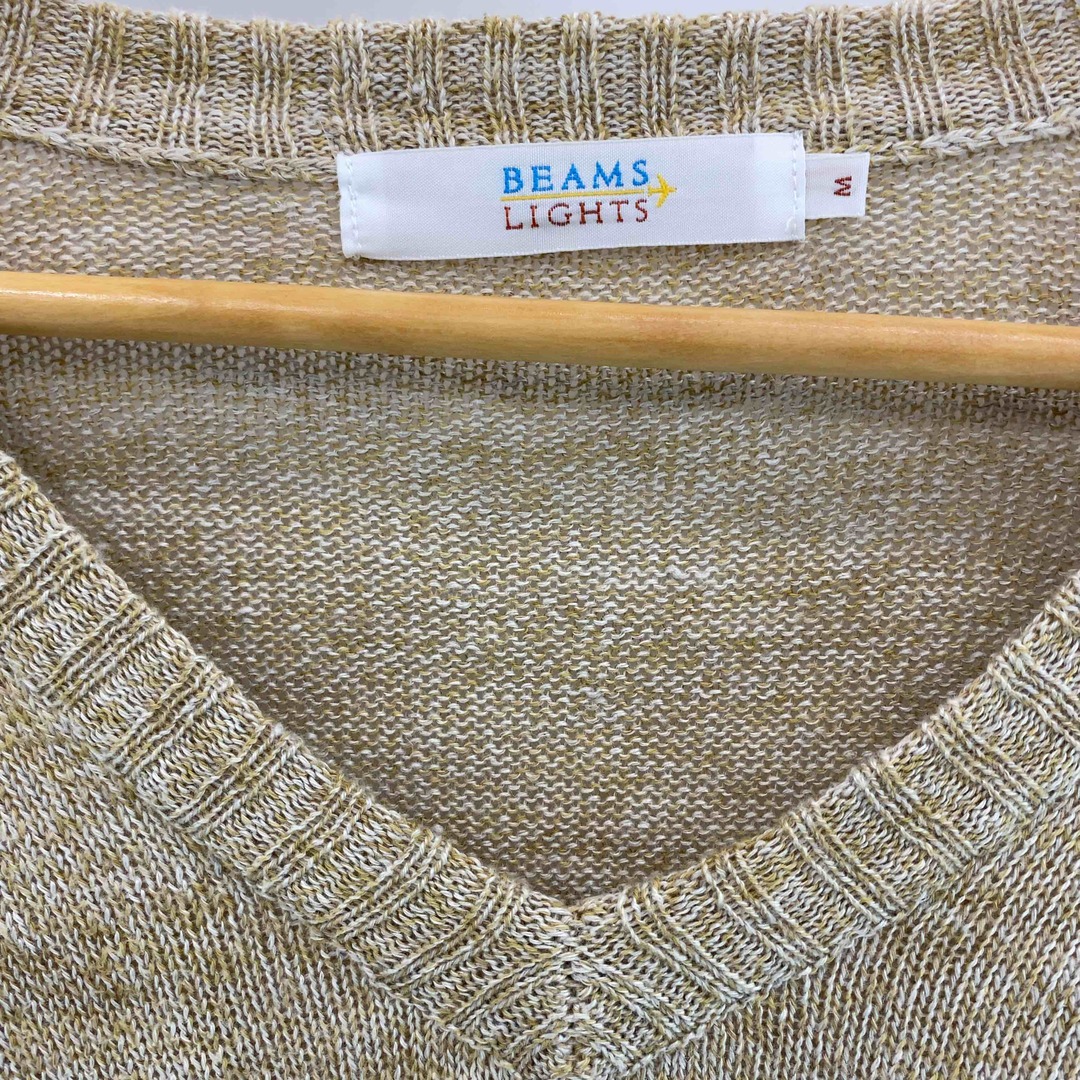 BEAMS(ビームス)のBEAMS Lights ビームスライツ メンズ ニット リネン混無地 ベージュ メンズのトップス(ニット/セーター)の商品写真