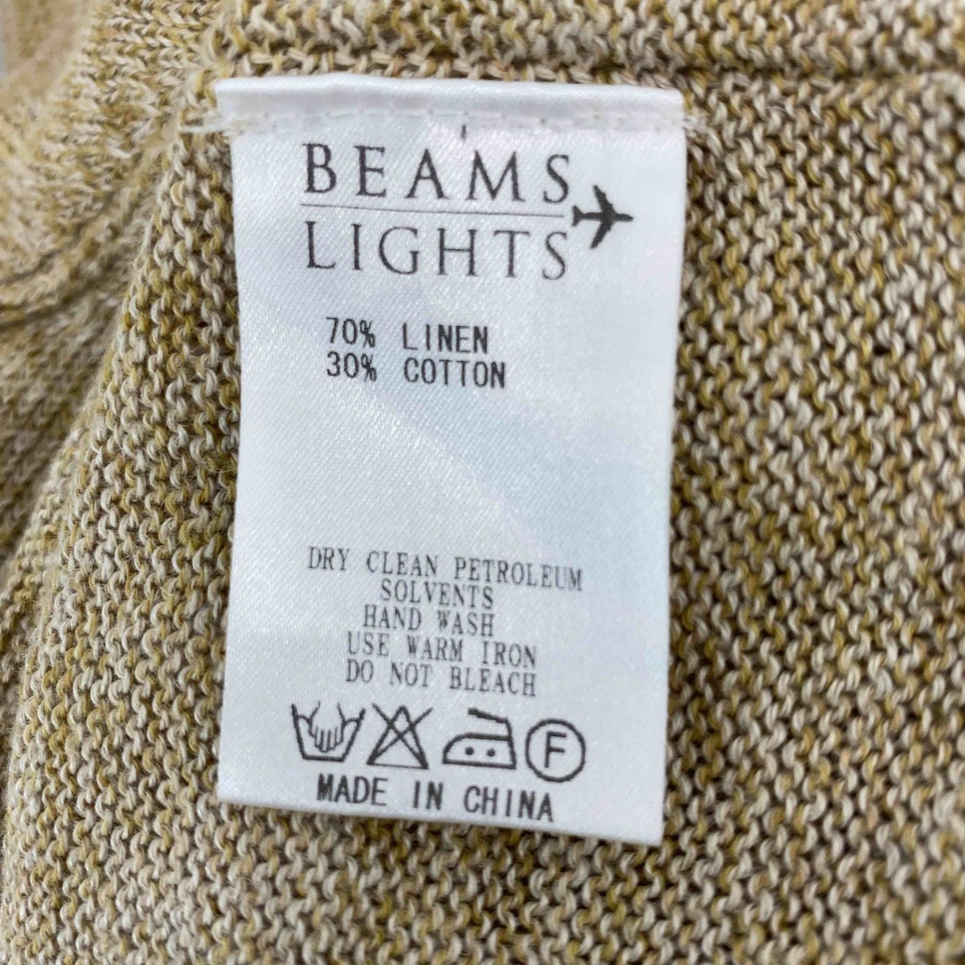 BEAMS(ビームス)のBEAMS Lights ビームスライツ メンズ ニット リネン混無地 ベージュ メンズのトップス(ニット/セーター)の商品写真