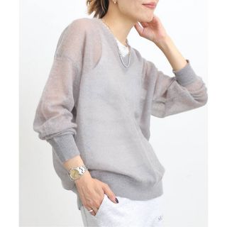 アパルトモンドゥーズィエムクラス(L'Appartement DEUXIEME CLASSE)のSheer Vneck Mohair Knit(ニット/セーター)