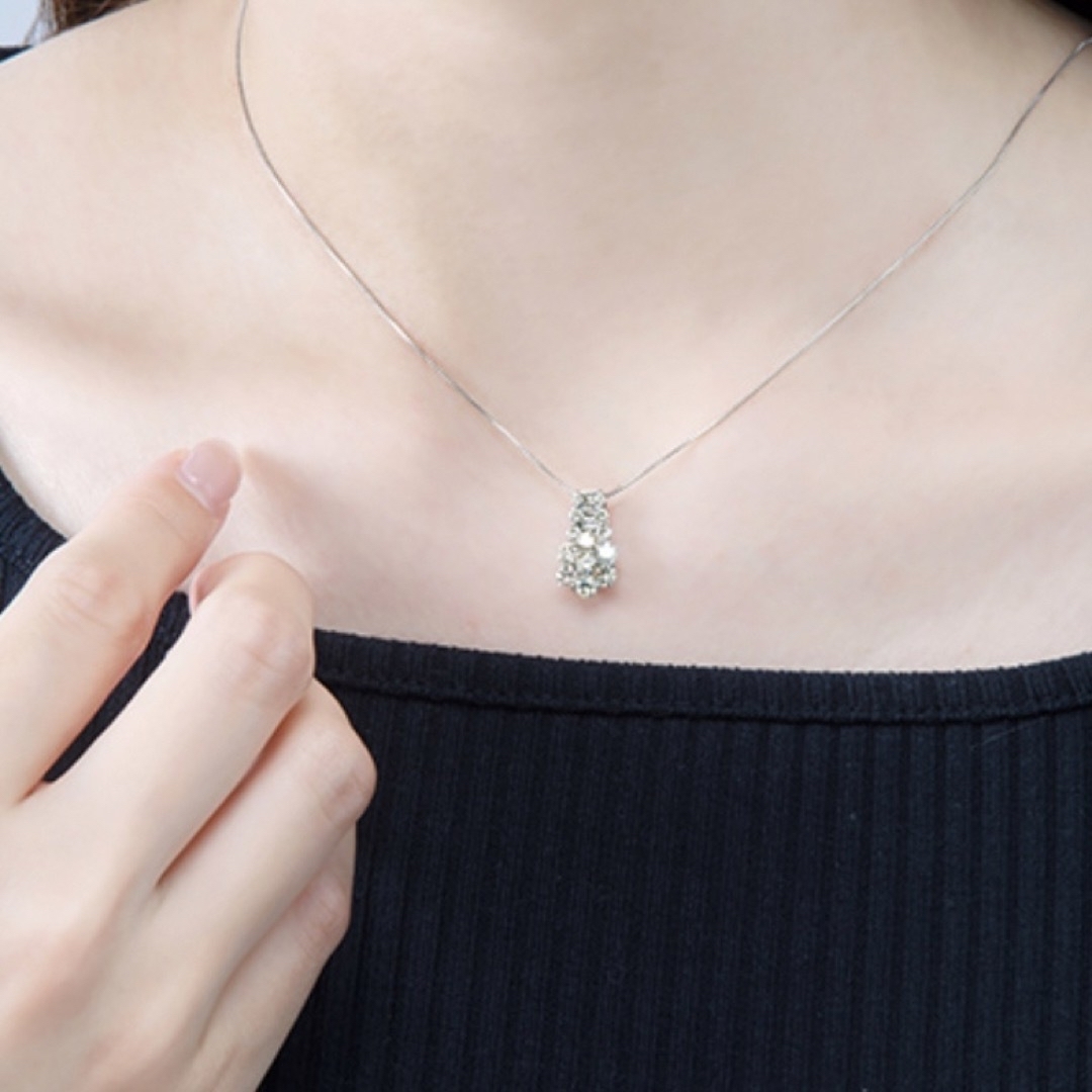 Vendome Aoyama(ヴァンドームアオヤマ)のダイヤモンド　プラチナ　ネックレス　新品未使用 レディースのアクセサリー(ネックレス)の商品写真
