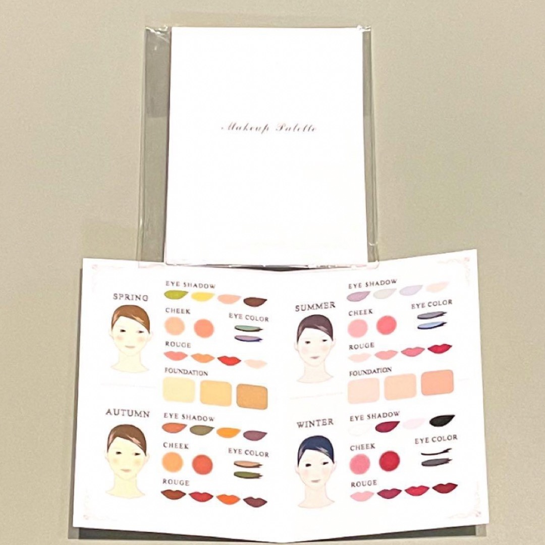 パーソナルカラー　メイクパレット色見本カード5枚 コスメ/美容のコスメ/美容 その他(その他)の商品写真