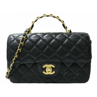 シャネル(CHANEL)の【箱・布袋あり】CHANEL　シャネル　ミニフラップバッグ　AS4409 B14245　チェーンショルダー　ショルダーバッグ　ラムスキン　ブラック　ゴールド金具　レディース　ギフト　プレゼント包装可【中古】松前R56号店(メッセンジャーバッグ)