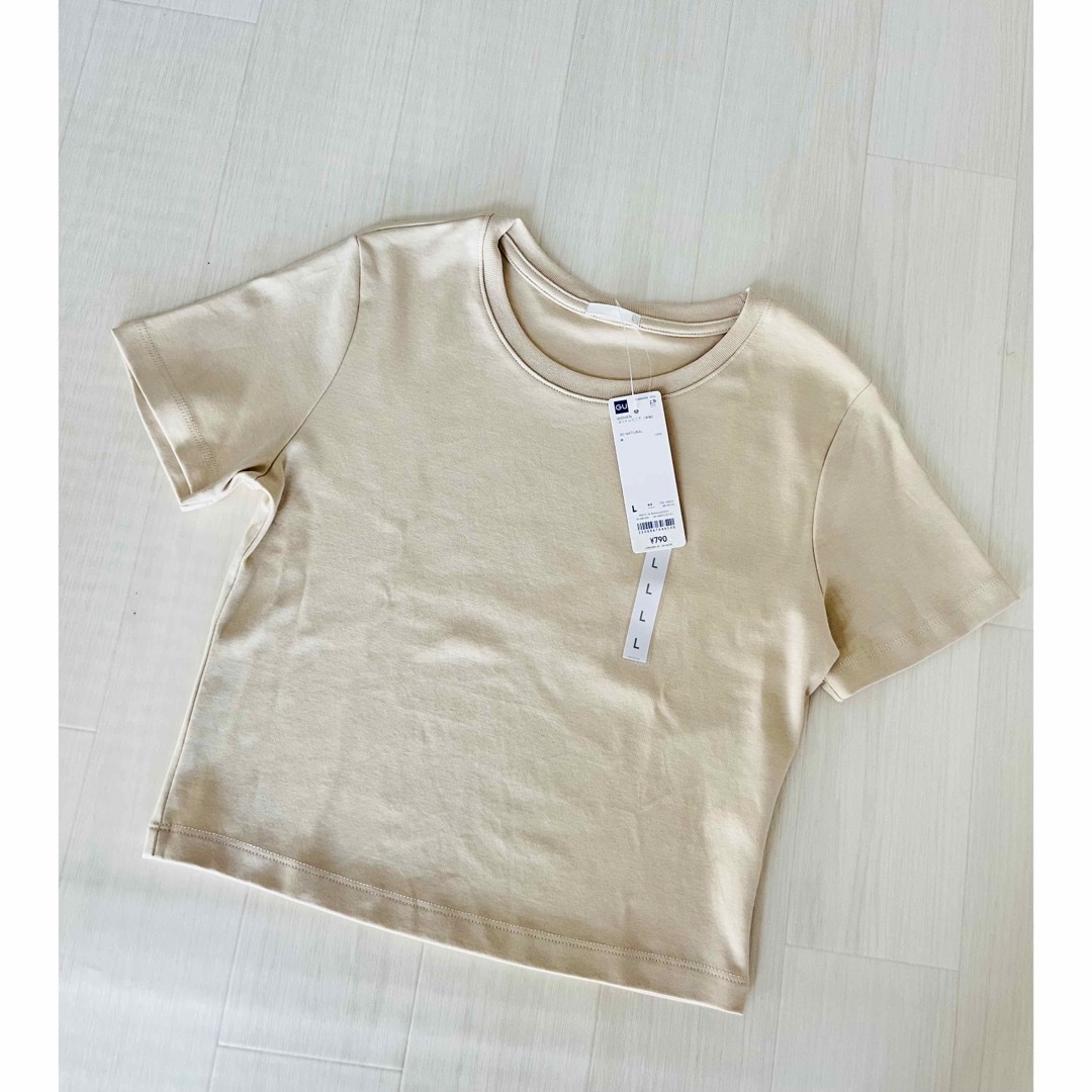 GU(ジーユー)の新品未使用 GU コットンミニT 半袖 半袖シャツ  レディースのトップス(Tシャツ(半袖/袖なし))の商品写真