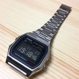 カシオ(CASIO)の【新品】カシオ チープカシオ デジタル 腕時計 黒 液晶反転 レトロ 調(腕時計(デジタル))