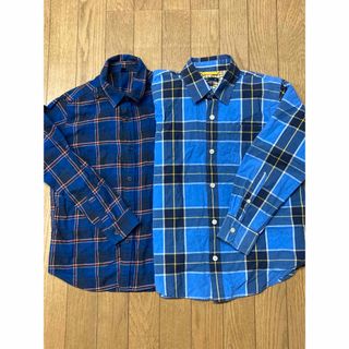 GAP - 美品　ユニクロ　GAP キッズ男の子向け　チェックシャツ2枚セット