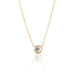 スタージュエリー(STAR JEWELRY)のSTAR JEWELRY K18 ネックレス MOON SETTING 極美品(ネックレス)